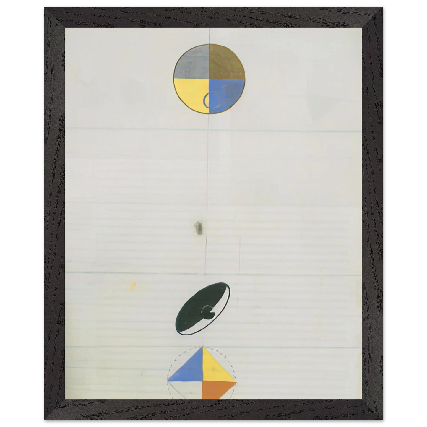 Hilma af Klint - SERIES NO VII NO 3F 1920 Wall art - 21x29.7 cm / 8x12" - Premium Wooden Framed Poster With Fine Art Paper - Black frame