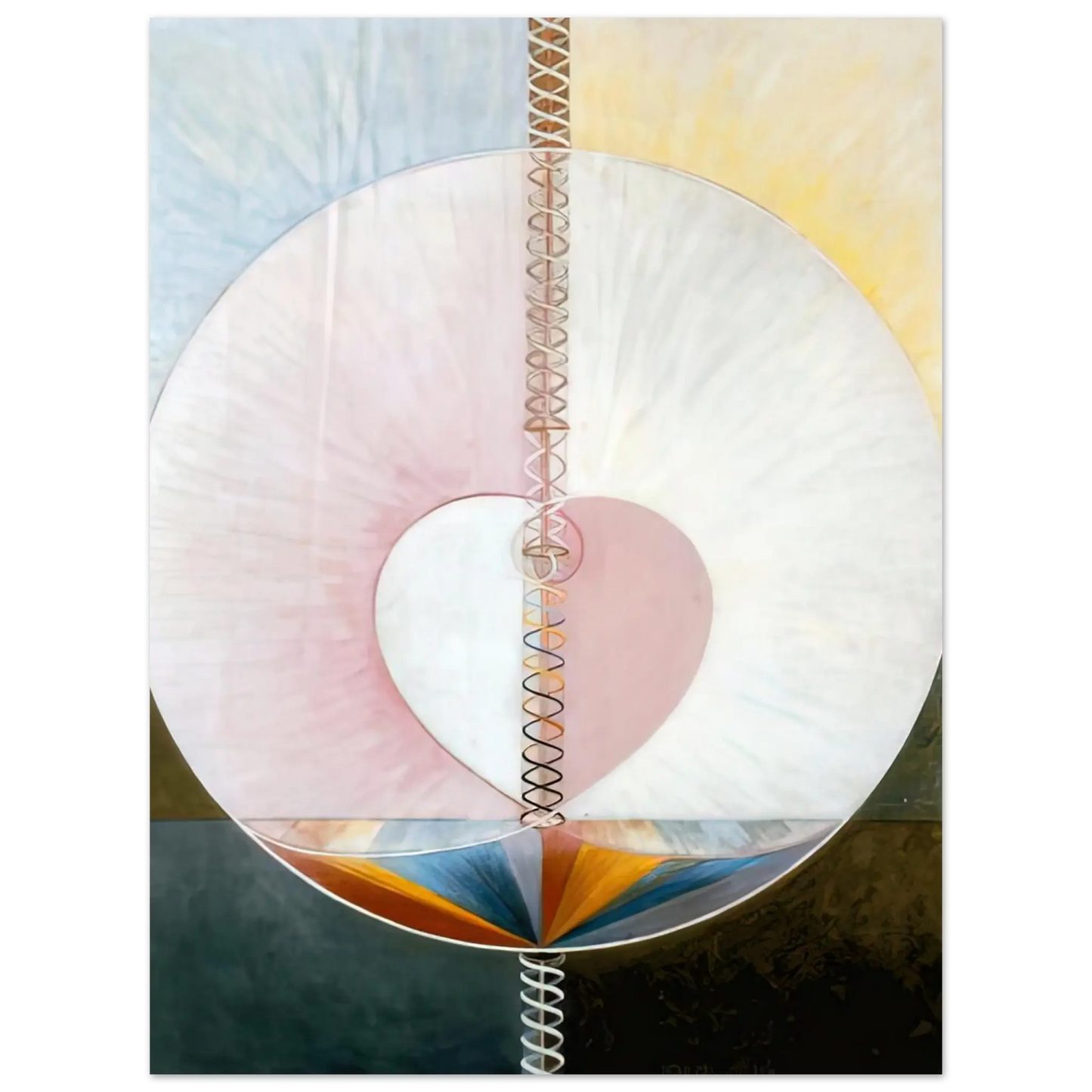 Hilma af Klint - WHAT A HUMAN BEING IS 1910 Wall art - 13x18 cm / 5x7 Inches - Premium Wooden Framed Poster With Fine Art Paper - Black frame