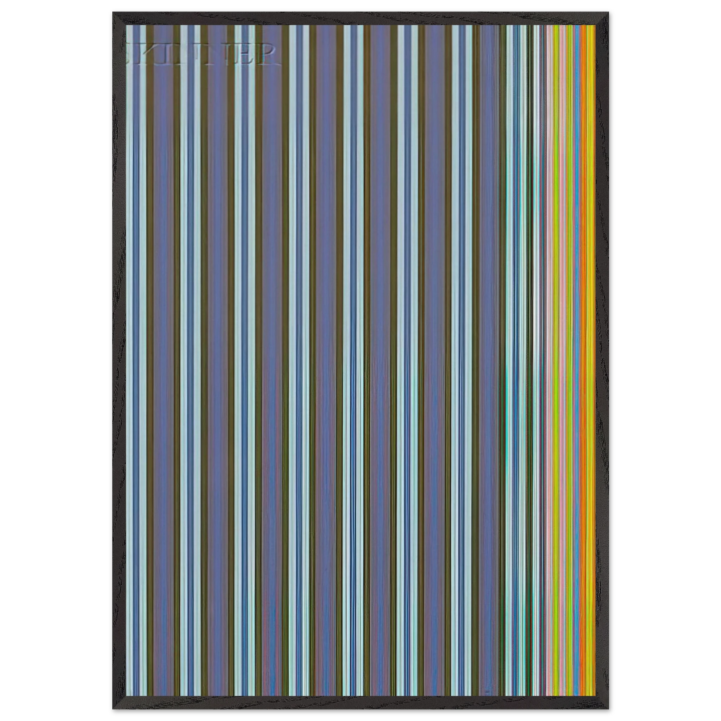 Jack-in-the-Box - 1969 - Gene Davis 70x100 cm / 28x40 inches Framed Art Print – Black Wooden Frame