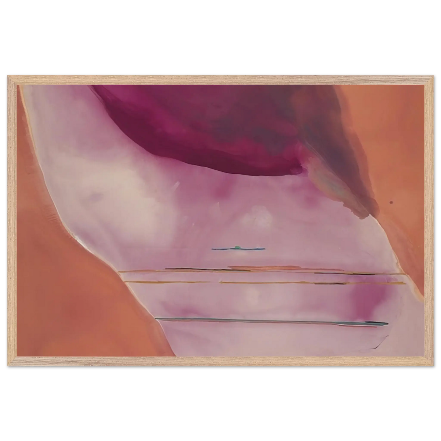 Helen Frankenthaler - Pendulum - 1972 Wall art - 50x50 cm / 20x20 Inches - Premium Wooden Framed Poster With Fine Art Paper - Black frame