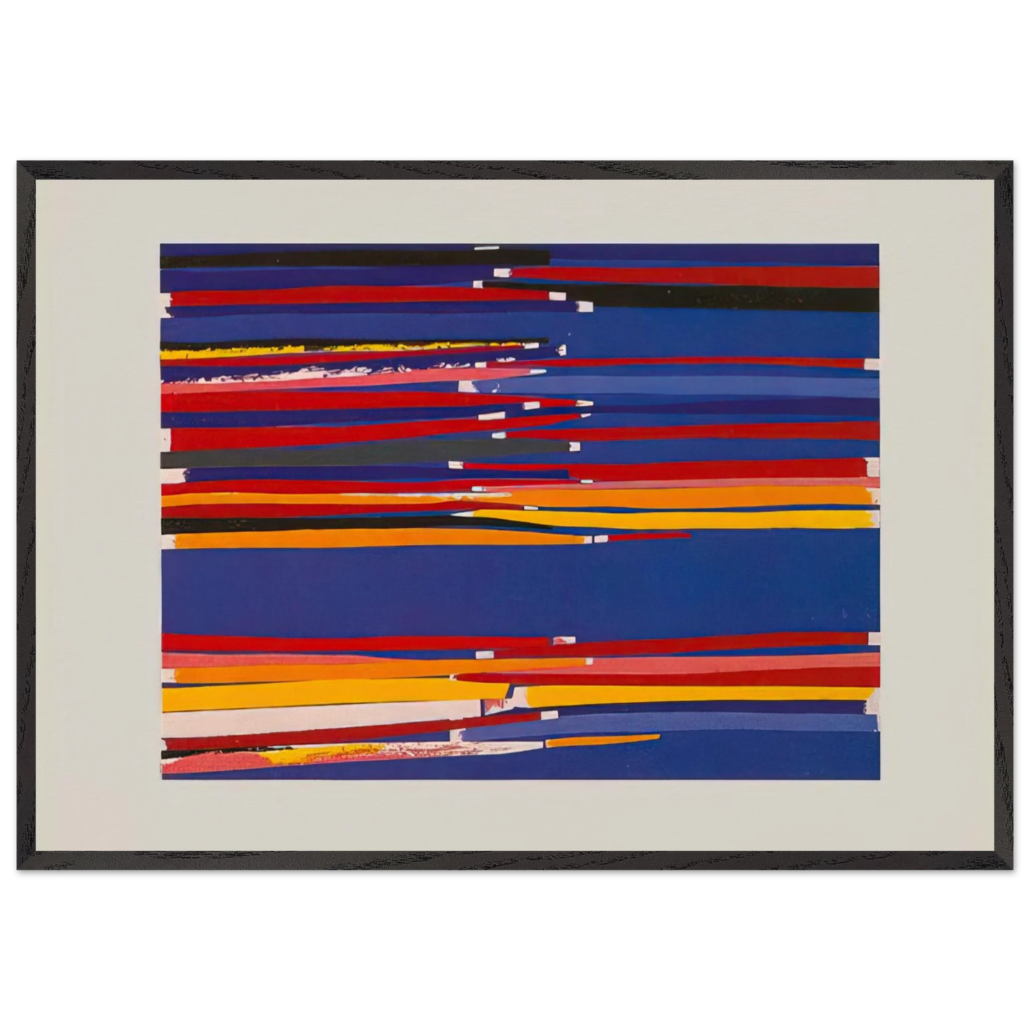 Untitled - 1978 N11 - Piero Dorazio 70x100 cm / 28x40 inches Framed Art Print – Black Wooden Frame