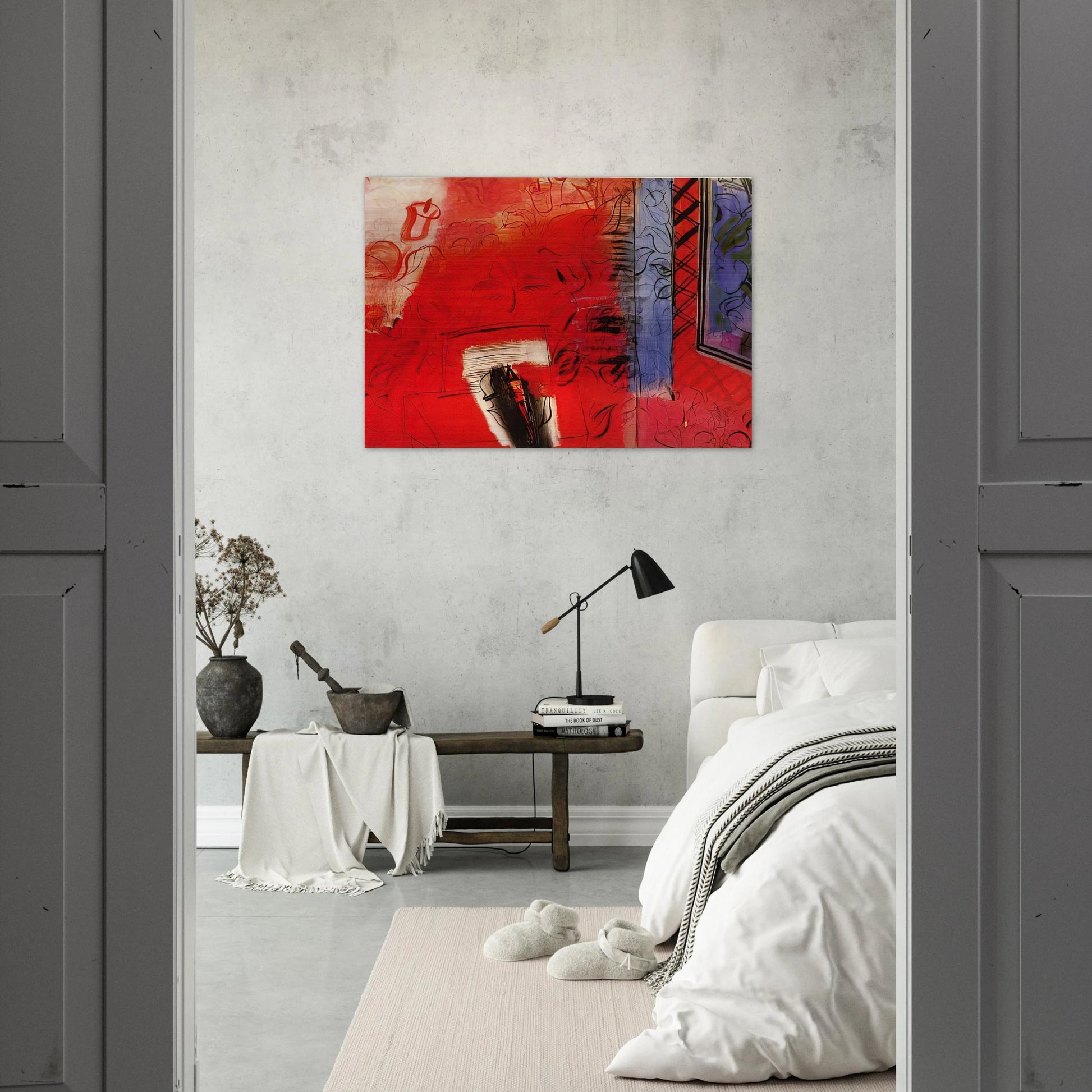 STILL LIFE WITH VIOLIN HOMMAGE TO BACH 1952 - Raoul Dufy Brushed Aluminum Print - 70x100 cm / 28x40 inches | Raoul Dufy Aluminum Print | Raoul Dufy Prints