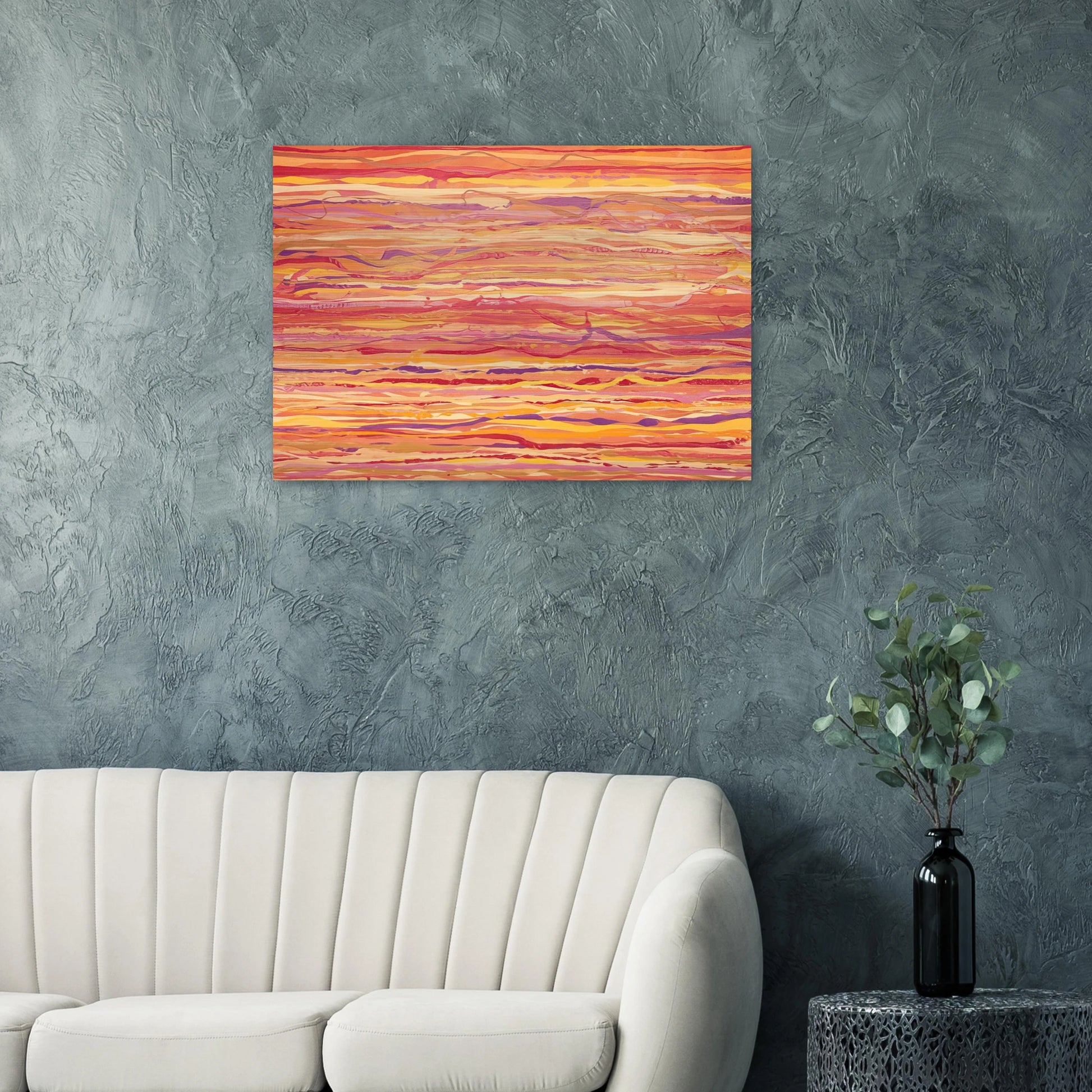All Over Pour Painting - 1969 - Ronnie Landfield Brushed Aluminum Print - 70x100 cm / 28x40 inches | Ronnie Landfield Aluminum Print | Ronnie Landfield Prints