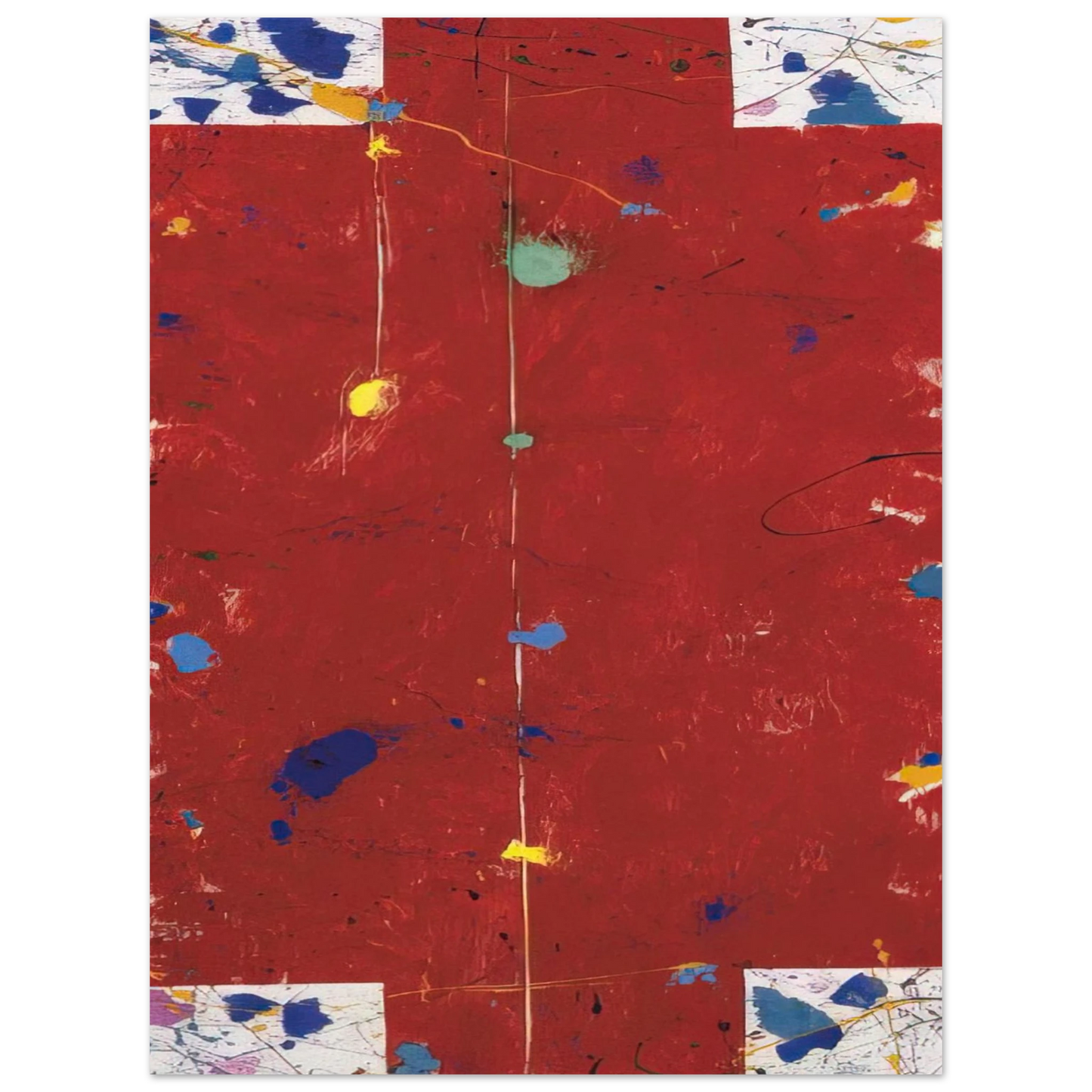 Sam Francis - Untitled  EXP SF 56-04   75x100 cm / 30x40inches Fine Art Poster