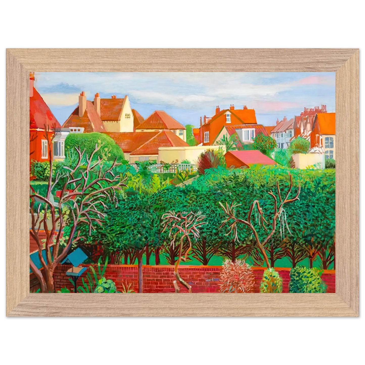 David Hockney - David Hockney Wall art - 27x35 cm / 11x14 Inches - Premium Wooden Framed Poster With Fine Art Paper - Black frame