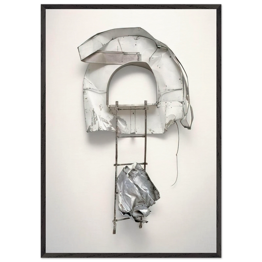 BALCONE GLUT NEAPOLITAN 1987 - Robert Rauschenberg 70x100 cm / 28x40 inches Framed Art Print – Black Wooden Frame