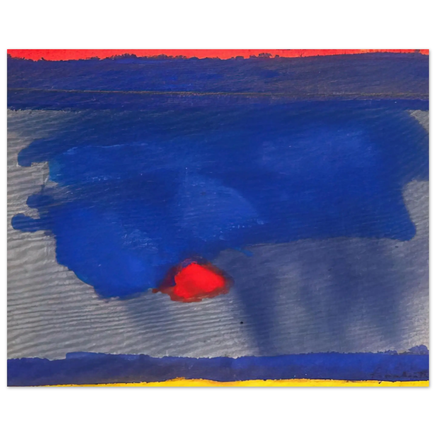 Helen Frankenthaler - Provincetown - 1964 Wall art - A3 (29.7 x 42  cm) - Premium Wooden Framed Poster With Fine Art Paper - White frame