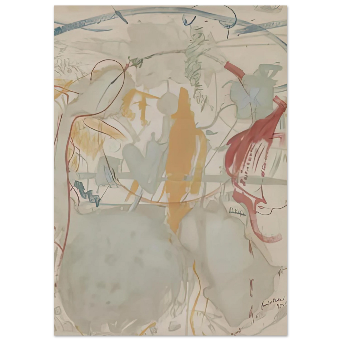 Helen Frankenthaler - Seven Types of Ambiguity, 1957- Wall Art - 21x29.7 cm / 8x12" - Premium Wooden Framed Poster With Fine Art Paper-canvas - Black frame