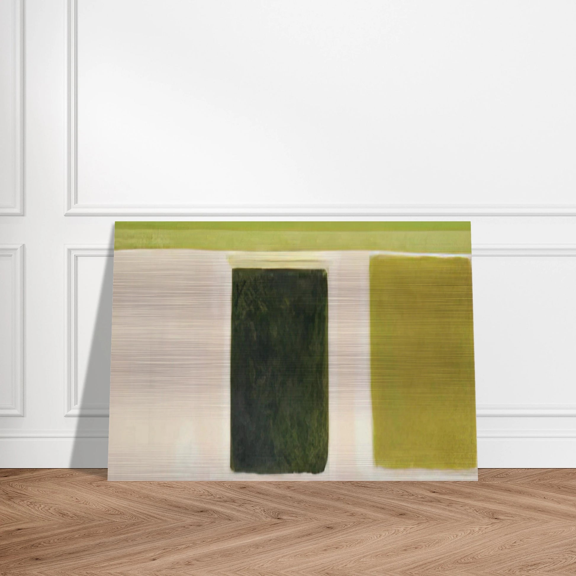 Double Green Sun-Box - 1967 - Theodoros Stamos Brushed Aluminum Print - 70x100 cm / 28x40 inches | Theodoros Stamos Aluminum Print | Theodoros Stamos Prints