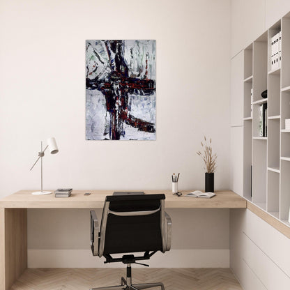 Chemin d hiver - Jean-Paul Riopelle Brushed Aluminum Print - 70x100 cm / 28x40 inches | Jean-Paul Riopelle Aluminum Print | Jean-Paul Riopelle Prints