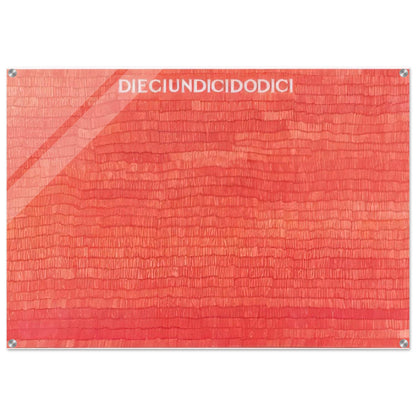 DIECIUNDICIDODICI 1980 - Alighiero Boetti Acrylic Print - 70x100 cm / 28x40″ inches