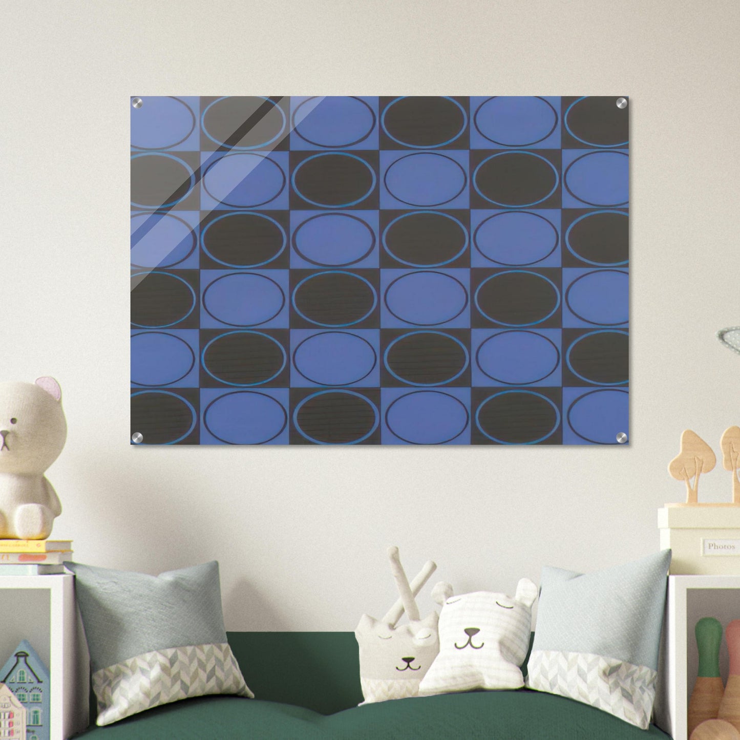 Carre bleu et noir - 1980 - Antonio Asis Acrylic Print - 70x100 cm / 28x40″ inches