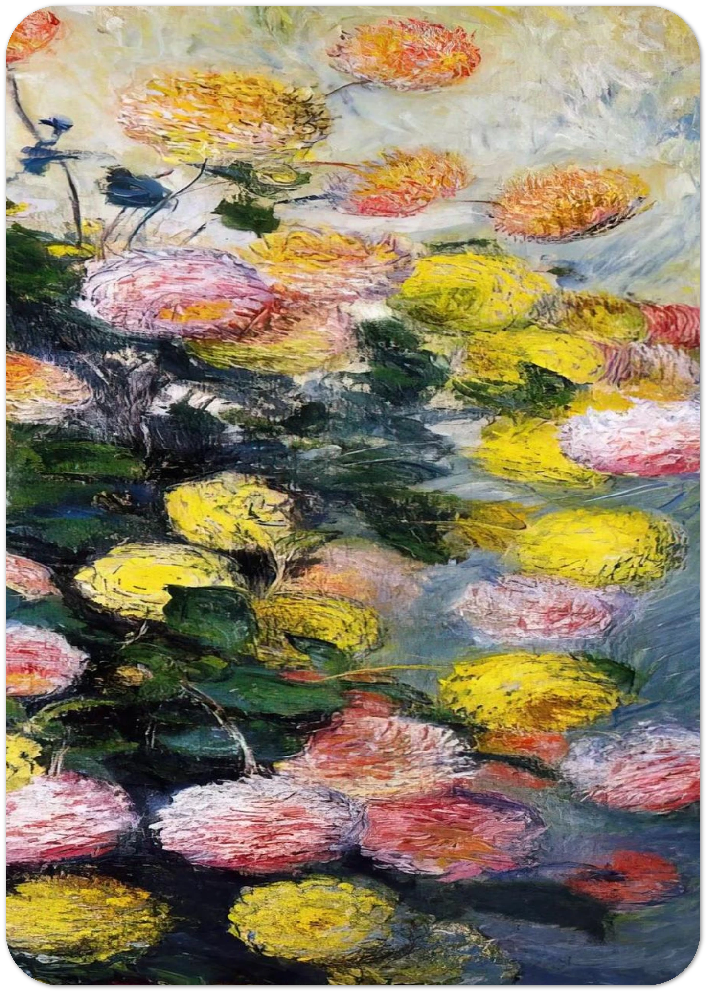 Dahlias 2 By claude monet Pack of 10 Post Cards | claude monet Post Cards | A6 (10.5 x 14.8 cm) - 4.1 x 5.8 inches