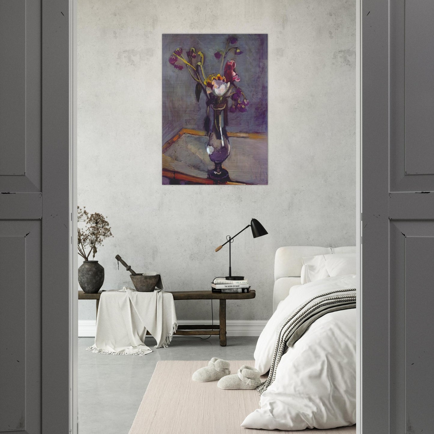 BOUQUET ON A BAMBOO TABLE 1903 - Henri Matisse Brushed Aluminum Print - 70x100 cm / 28x40 inches | Henri Matisse Aluminum Print | Henri Matisse Prints