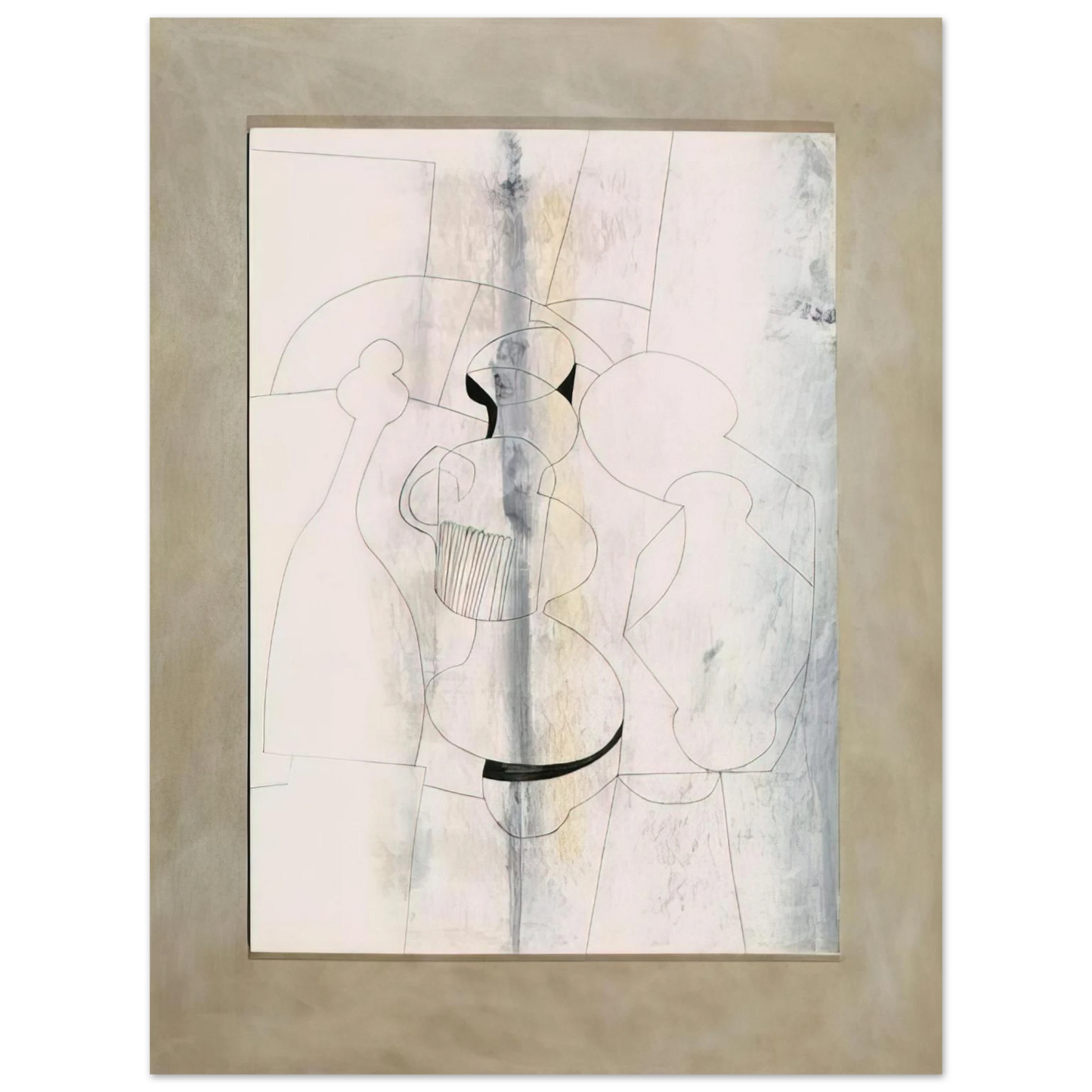 Ben Nicholson - 20 April 1979 vertical stripe - 1979  75x100 cm / 30x40inches Fine Art Poster