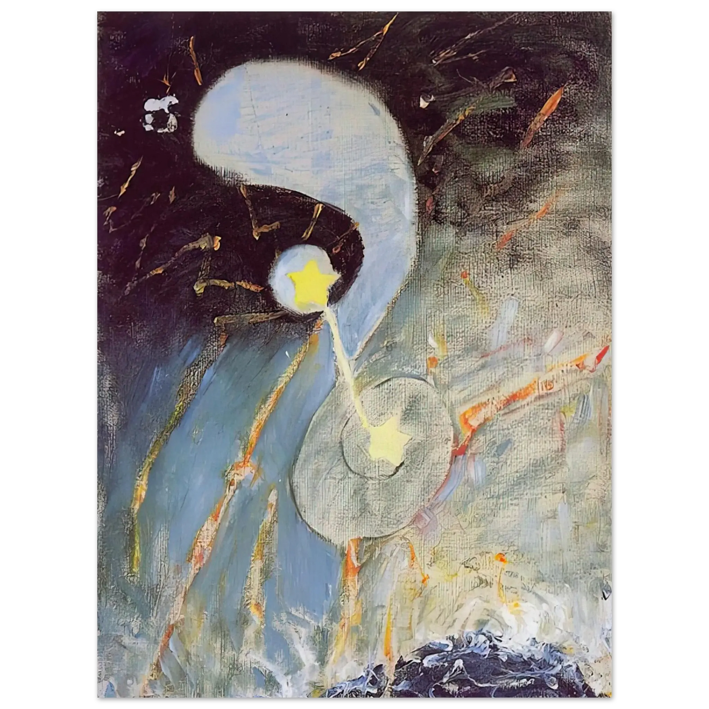 Hilma af Klint - CHAOS NR 2 1906 Wall art - 21x29.7 cm / 8x12" - Premium Wooden Framed Poster With Fine Art Paper - Wood frame