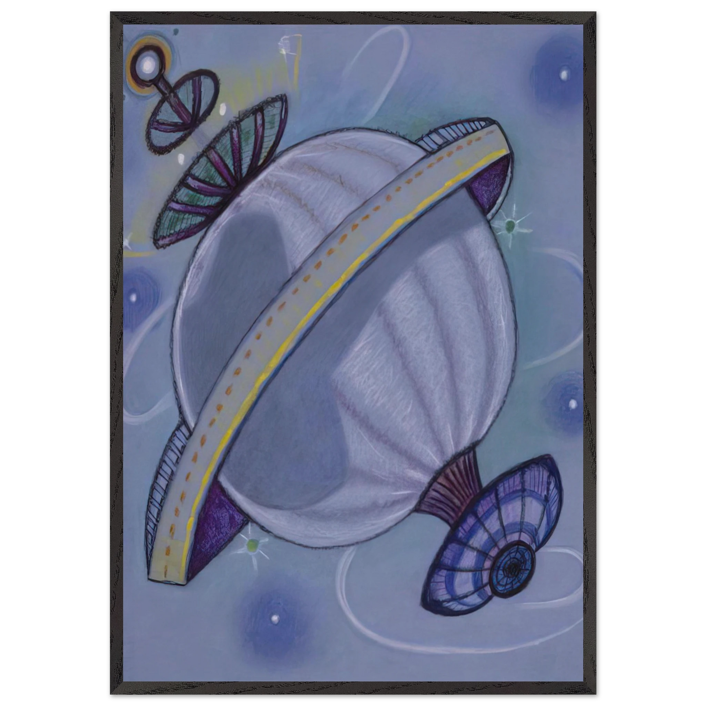 Viajeros Del Eter - 1988 - Maruja Mallo 70x100 cm / 28x40 inches Framed Art Print – Black Wooden Frame