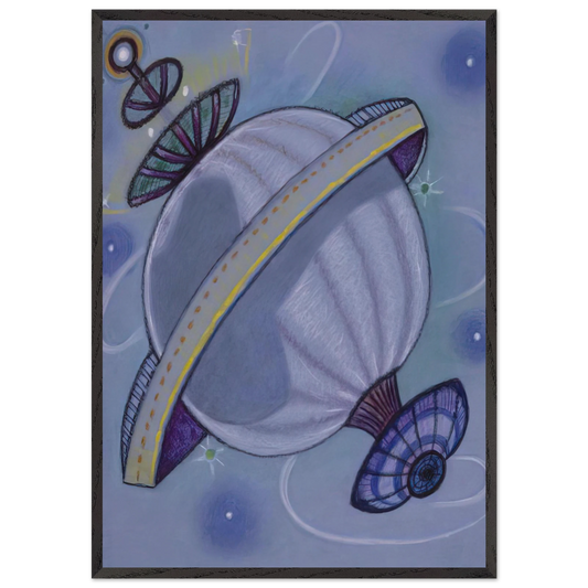 Viajeros Del Eter - 1988 - Maruja Mallo 70x100 cm / 28x40 inches Framed Art Print – Black Wooden Frame
