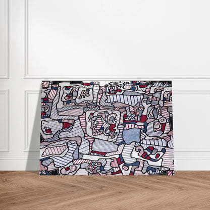 SITE INHABITED BY OBJECTS 1965 - Jean Dubuffet Brushed Aluminum Print - 70x100 cm / 28x40 inches | Jean Dubuffet Aluminum Print | Jean Dubuffet Prints