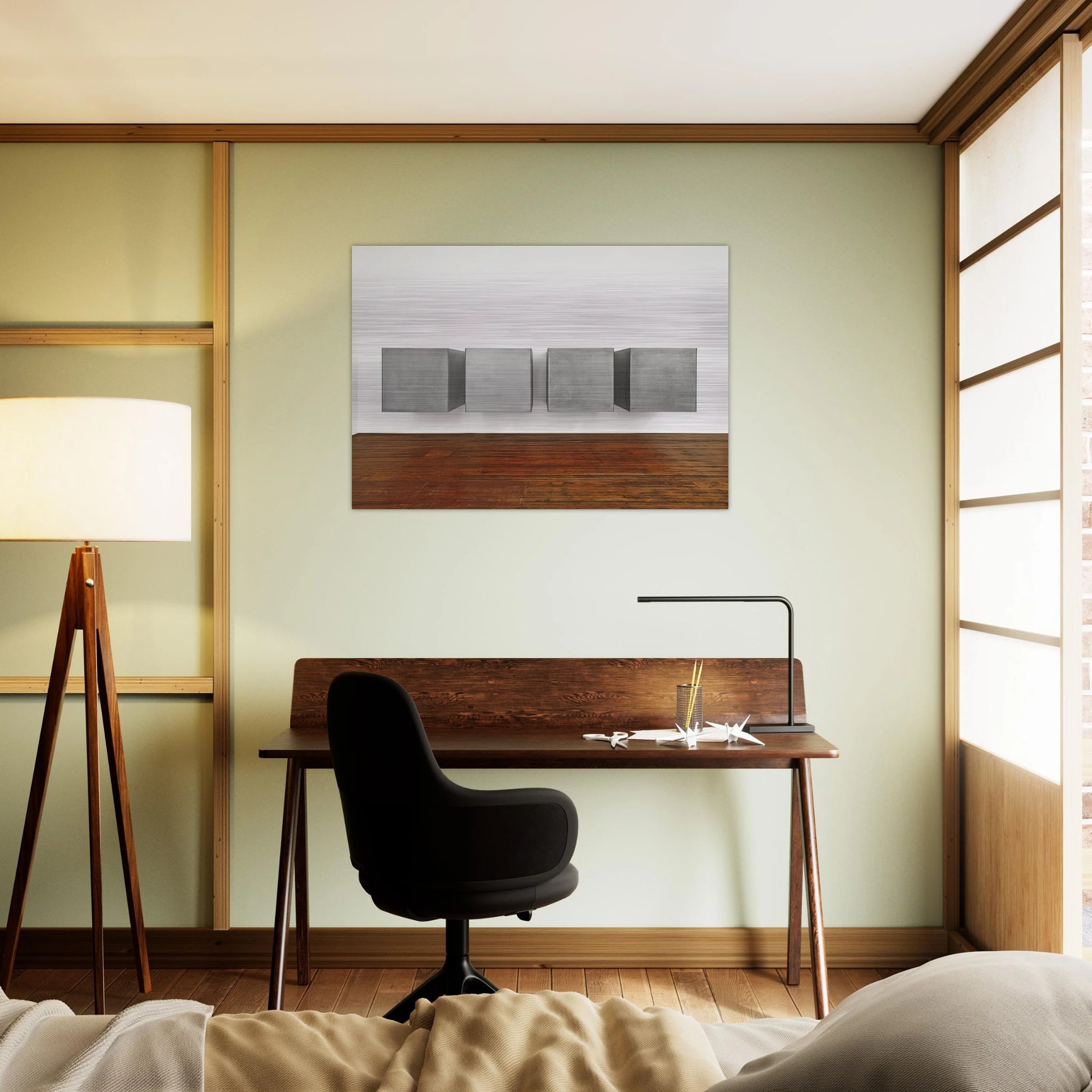 Untitled - 1988 - Donald Judd Brushed Aluminum Print - 70x100 cm / 28x40 inches | Donald Judd Aluminum Print | Donald Judd Prints