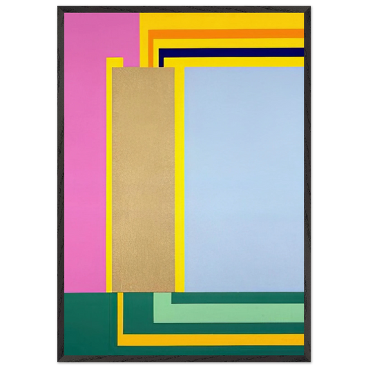 Bubble - 1998 - Peter Halley 70x100 cm / 28x40 inches Framed Art Print – Black Wooden Frame