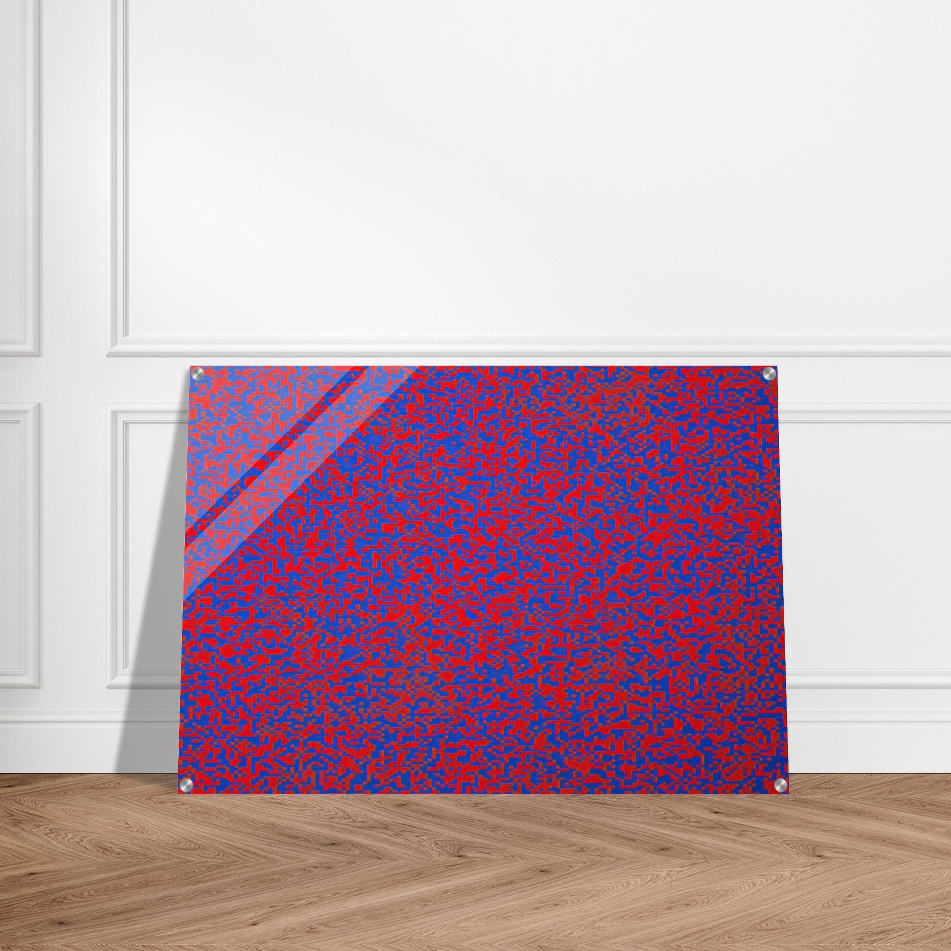 Random Distribution of 40,000 Squares Using the Odd and Even Numbers of a Telephone Directory detail - 1971 - Francois Morellet Acrylic Print - 70x100 cm / 28x40″ inches