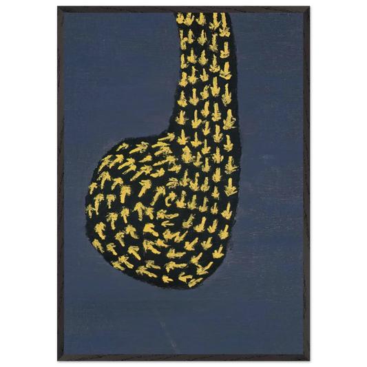 Here is a Sign - 1970 - Forrest Bess 70x100 cm / 28x40 inches Framed Art Print – Black Wooden Frame