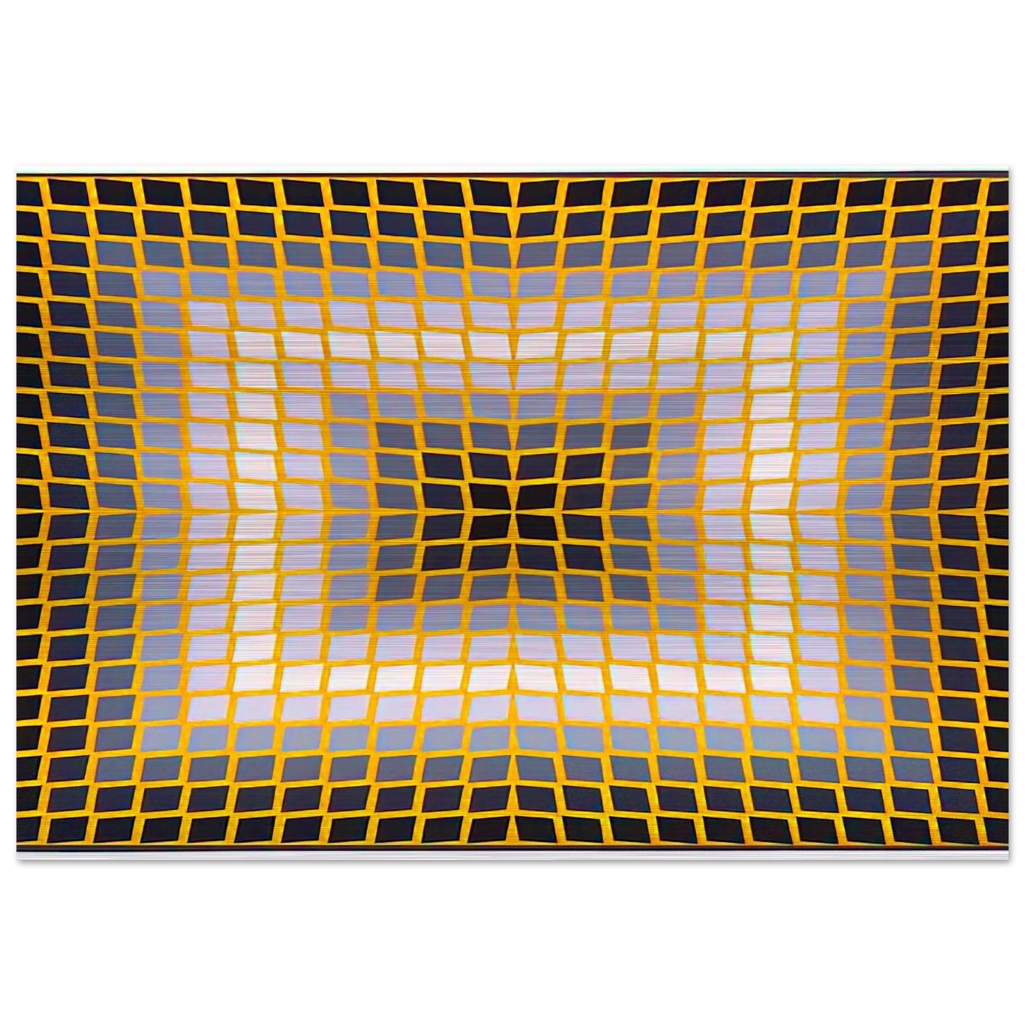 Quasar Dia - 1965 - Victor Vasarely Brushed Aluminum Print - 70x100 cm / 28x40 inches | Victor Vasarely Aluminum Print | Victor Vasarely Prints