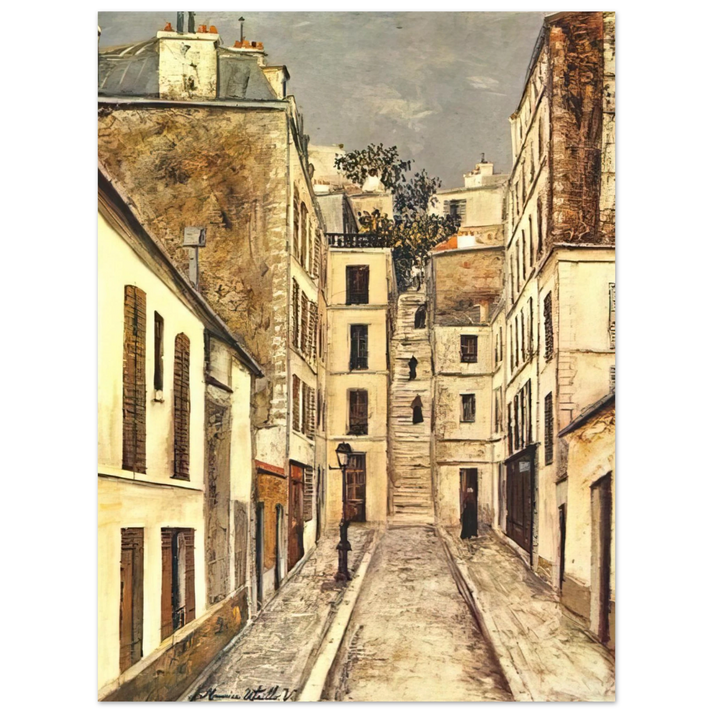 Maurice Utrillo - THE PASSAGE THE DEAD END  75x100 cm / 30x40inches Fine Art Poster