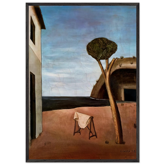 A PINE BY THE SEA 1921 - Carlo Carra 70x100 cm / 28x40 inches Framed Art Print – Black Wooden Frame