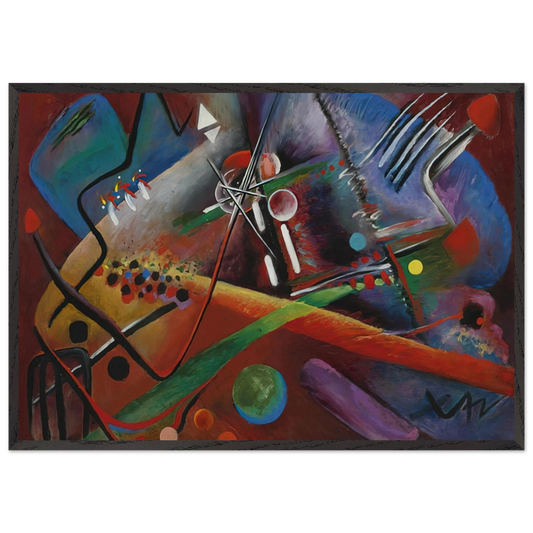 CON ROSO 1918 - Rudolf Bauer 70x100 cm / 28x40 inches Framed Art Print – Black Wooden Frame
