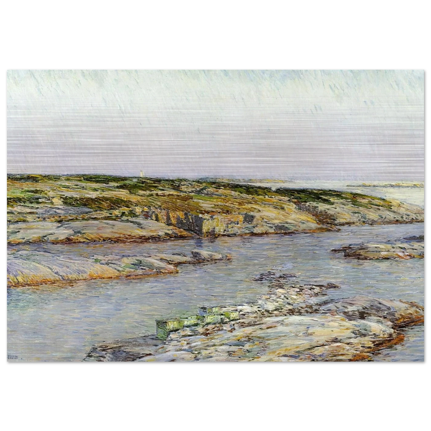 Summer Afternoon, Isles of Shoals - Childe Hassam Brushed Aluminum Print - 70x100 cm / 28x40 inches | Childe Hassam Aluminum Print | Childe Hassam Prints