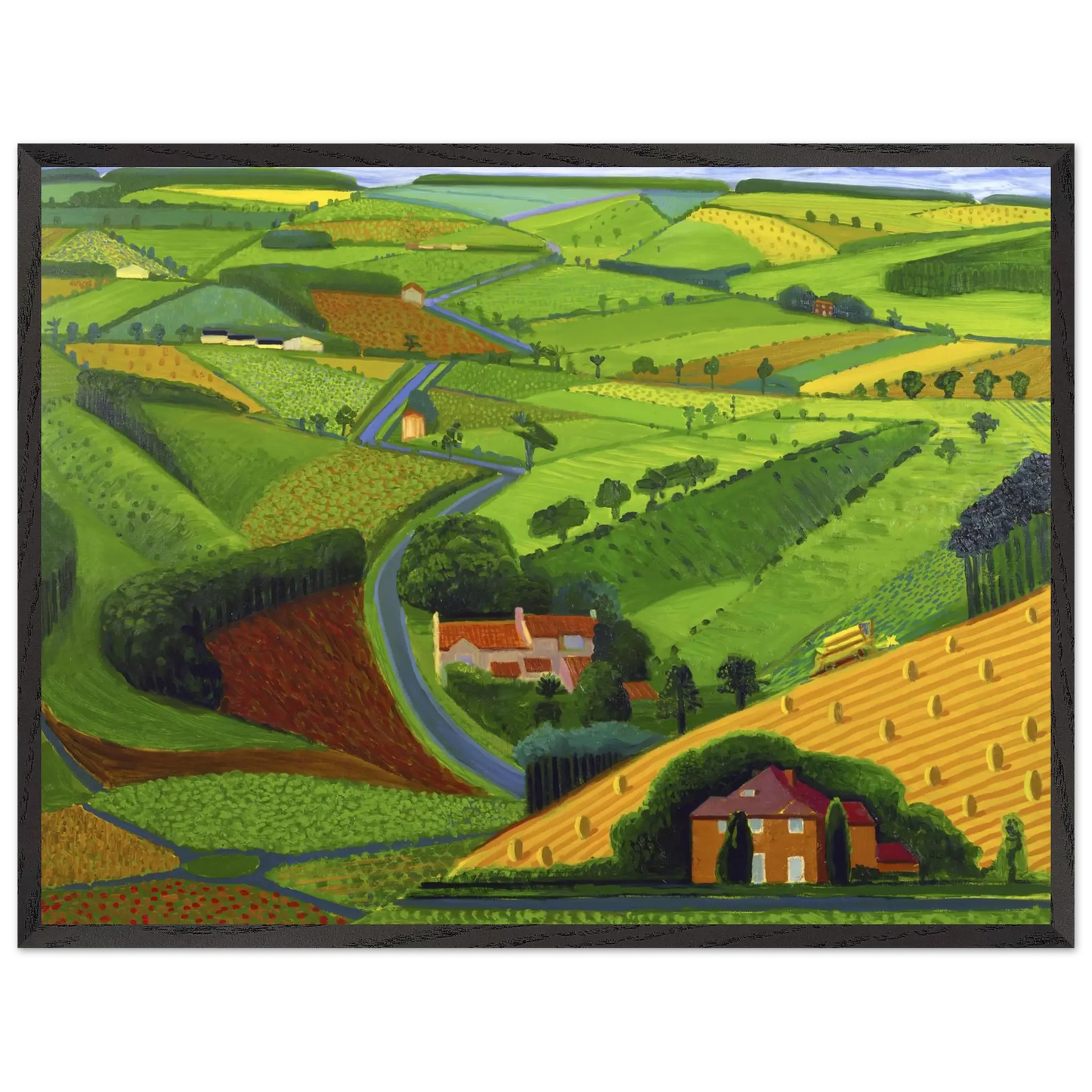 David Hockney - David Hockney Wall art - 30x45 cm / 12x18 Inches - Premium Wooden Framed Poster With Fine Art Paper - Wood frame