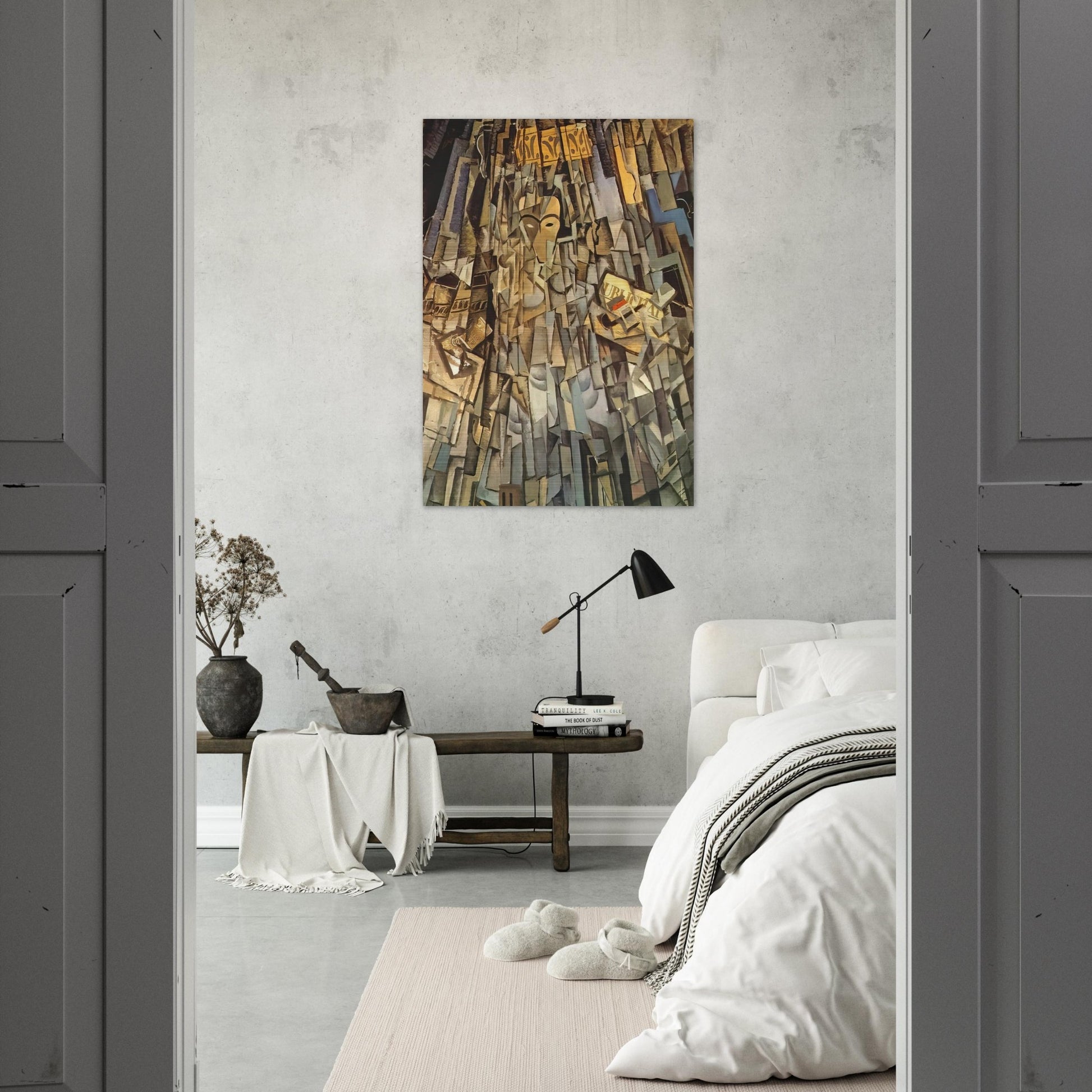 CUBIST SELF PORTRAIT - Salvador Dali Brushed Aluminum Print - 70x100 cm / 28x40 inches | Salvador Dali Aluminum Print | Salvador Dali Prints