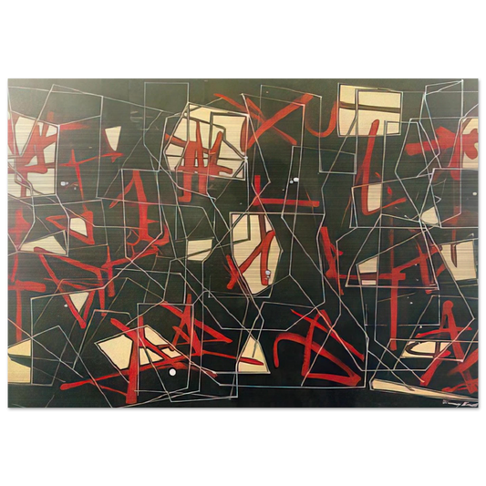Synapse - 1950 - Jimmy Ernst Brushed Aluminum Print - 70x100 cm / 28x40 inches | Jimmy Ernst Aluminum Print | Jimmy Ernst Prints
