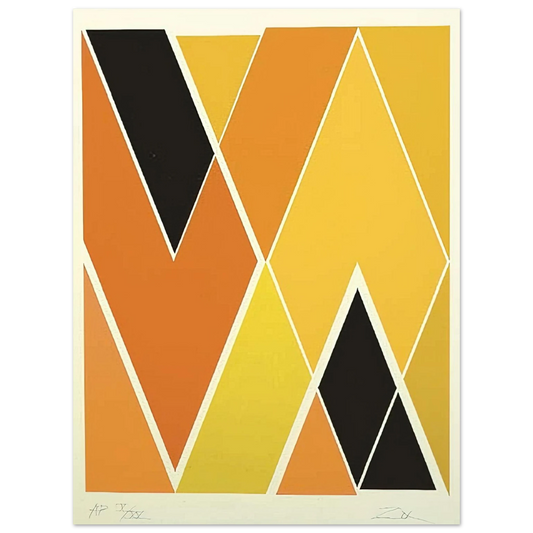 Larry Zox - Double Diamond - Hard Edge Painting  75x100 cm / 30x40inches Fine Art Poster