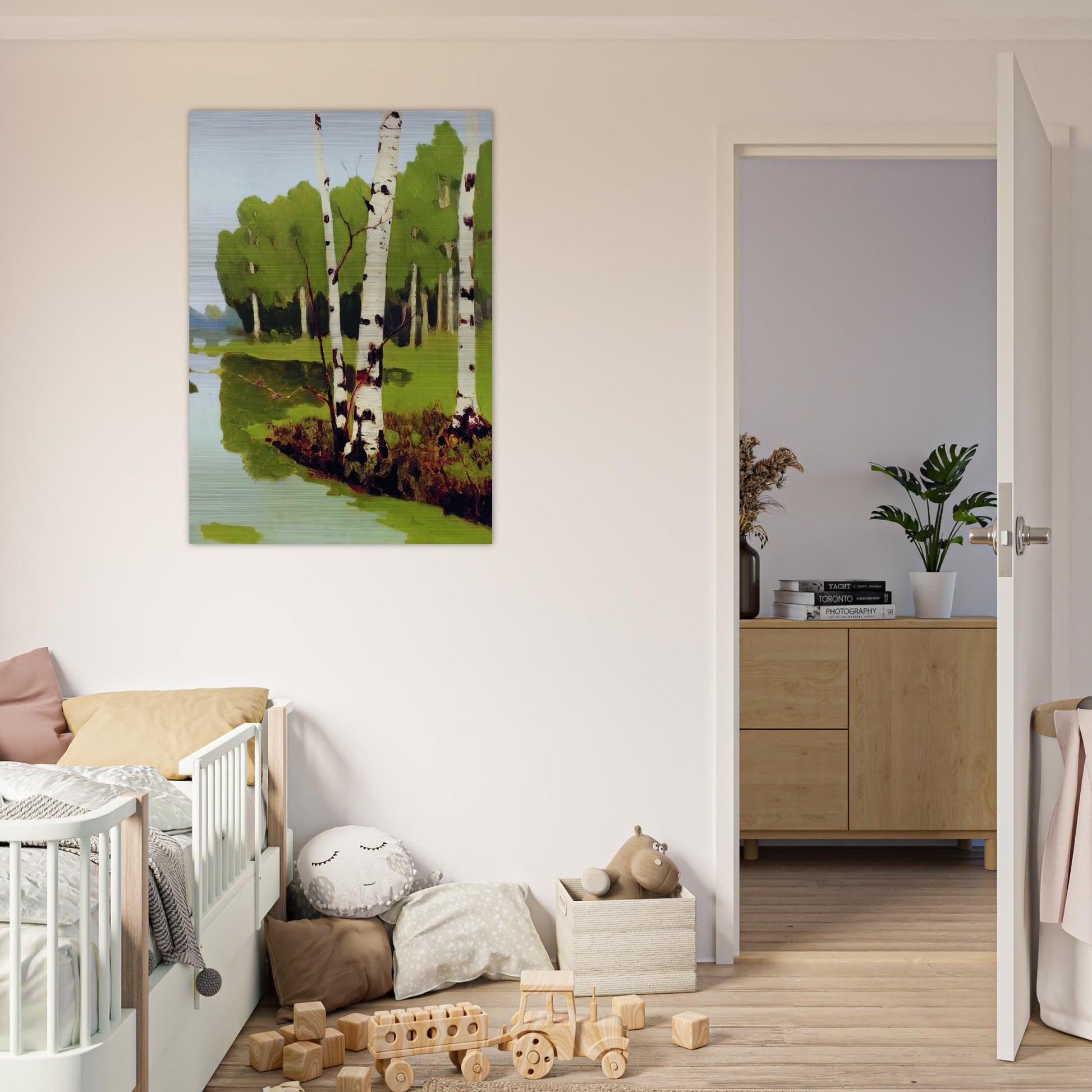 Birches - Arkhyp Kuindzhi Brushed Aluminum Print - 70x100 cm / 28x40 inches | Arkhyp Kuindzhi Aluminum Print | Arkhyp Kuindzhi Prints