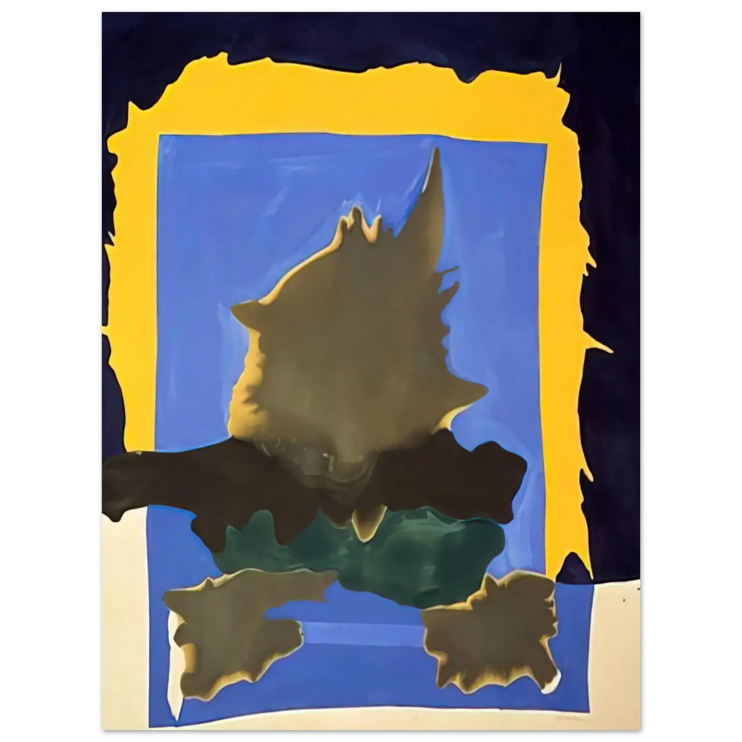 Helen Frankenthaler - Interior Landscape - 1964 Wall art - 21x29.7 cm / 8x12" - Premium Wooden Framed Poster With Fine Art Paper - Wood frame