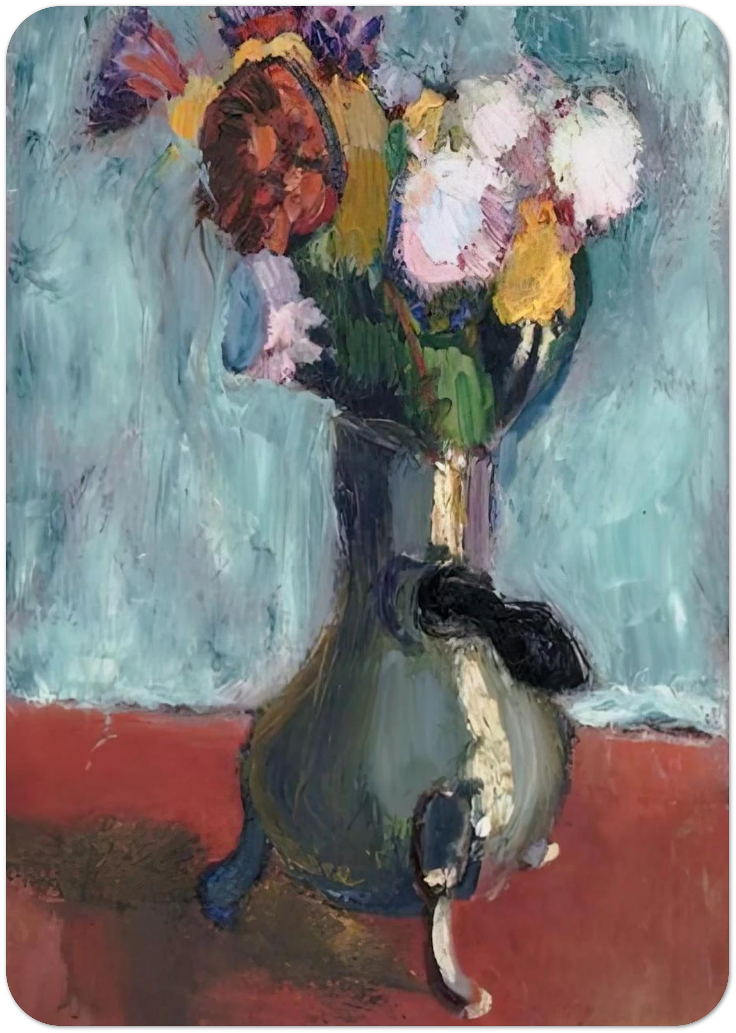 BOUQUET OF FLOWERS IN CHOCOLATE 1902 By Henri Matisse Pack of 10 Post Cards | Henri Matisse Post Cards | A6 (10.5 x 14.8 cm) - 4.1 x 5.8 inches