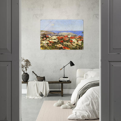 Poppies on the Isles of Shoals - Childe Hassam Acrylic Print - 70x100 cm / 28x40″ inches | Childe Hassam Wall Art | Childe Hassam Prints