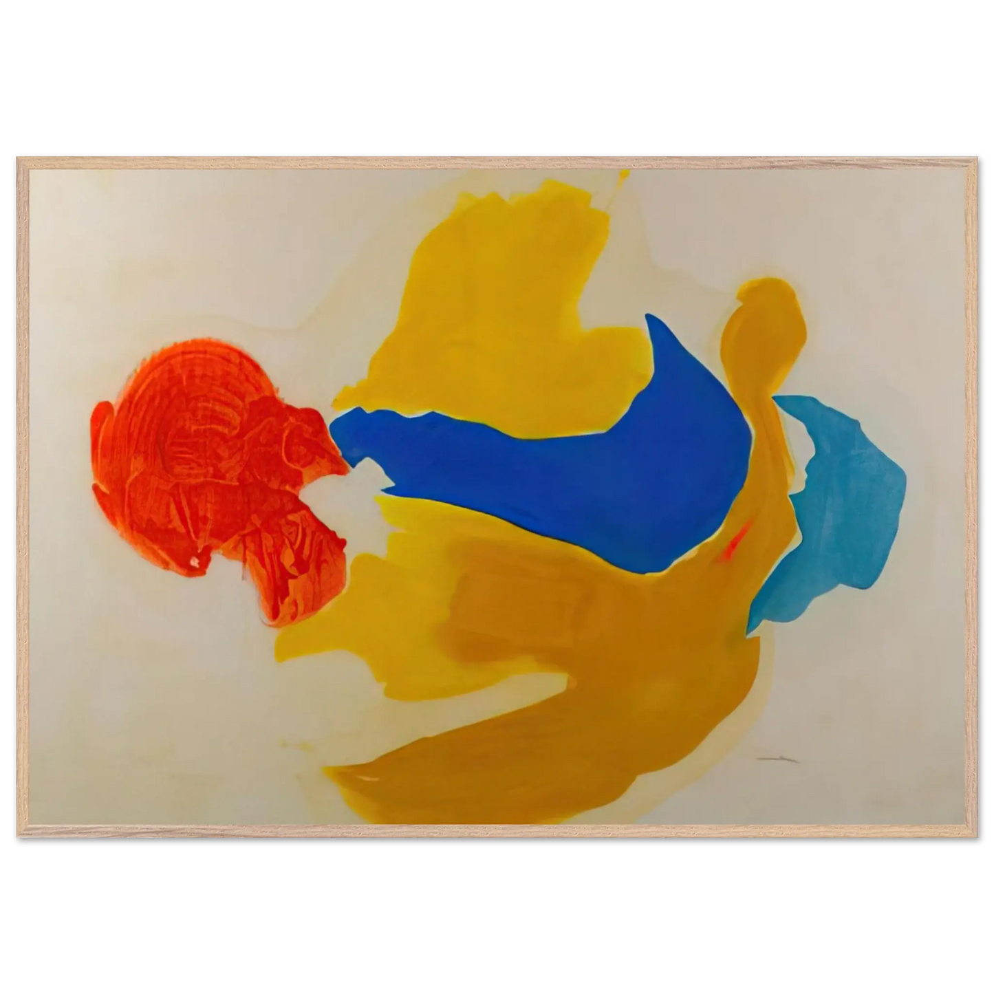 Helen Frankenthaler - Blue Jay - 1963  United States Wall art - 60x80 cm / 24x32 Inches - Fine Art Poster - -