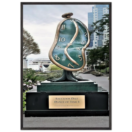 DANCE OF TIME I 1984 - Salvador Dali 70x100 cm / 28x40 inches Framed Art Print – Black Wooden Frame