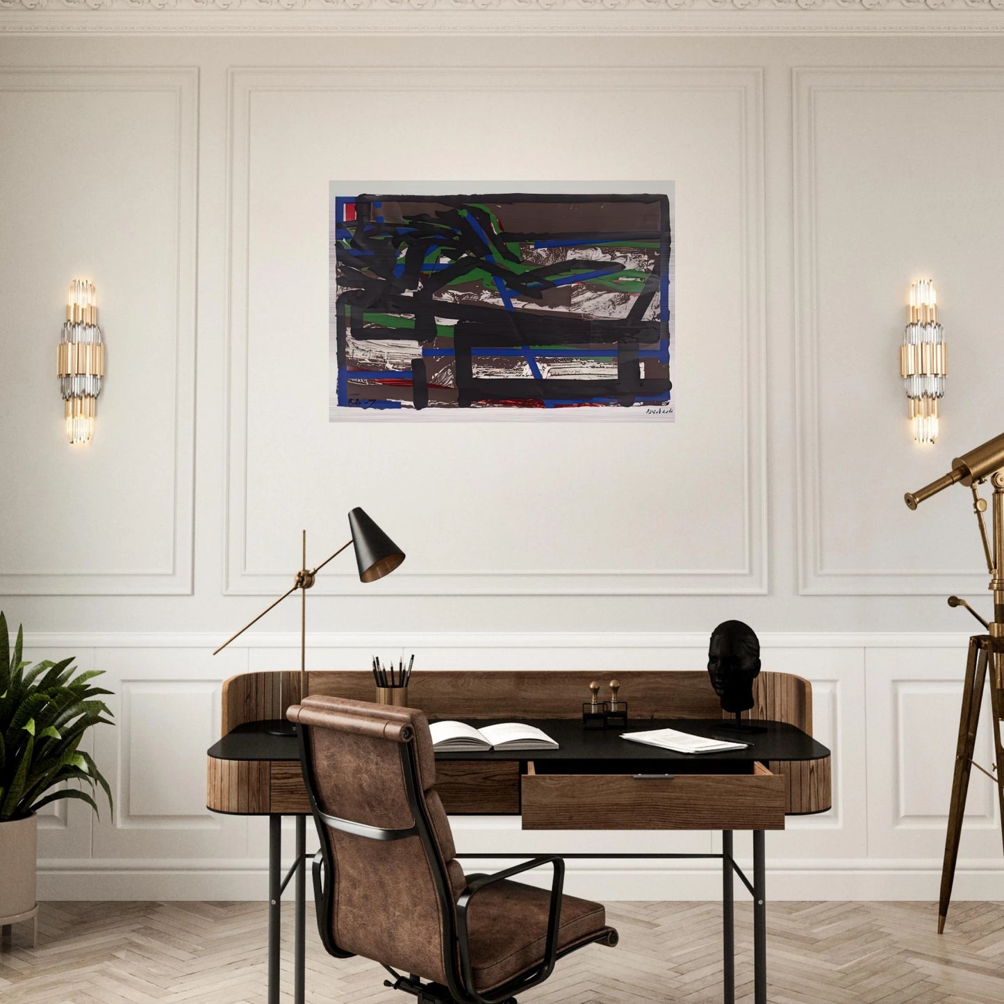 RECLINING FIGURE II - Frank Auerbach Brushed Aluminum Print - 70x100 cm / 28x40 inches | Frank Auerbach Aluminum Print | Frank Auerbach Prints