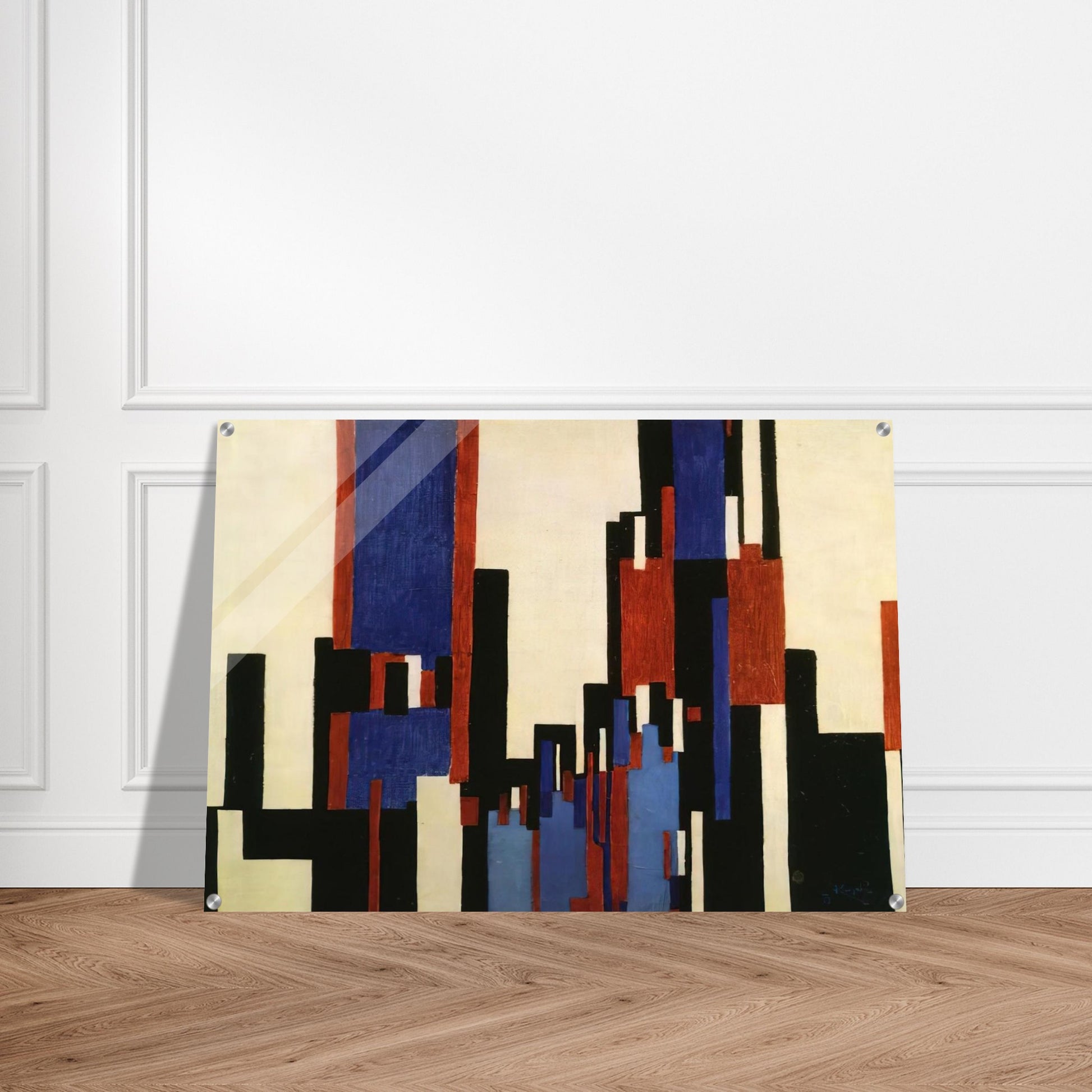 Vertical Plains Blue and Red - Frantisek Kupka Acrylic Print - 70x100 cm / 28x40″ inches