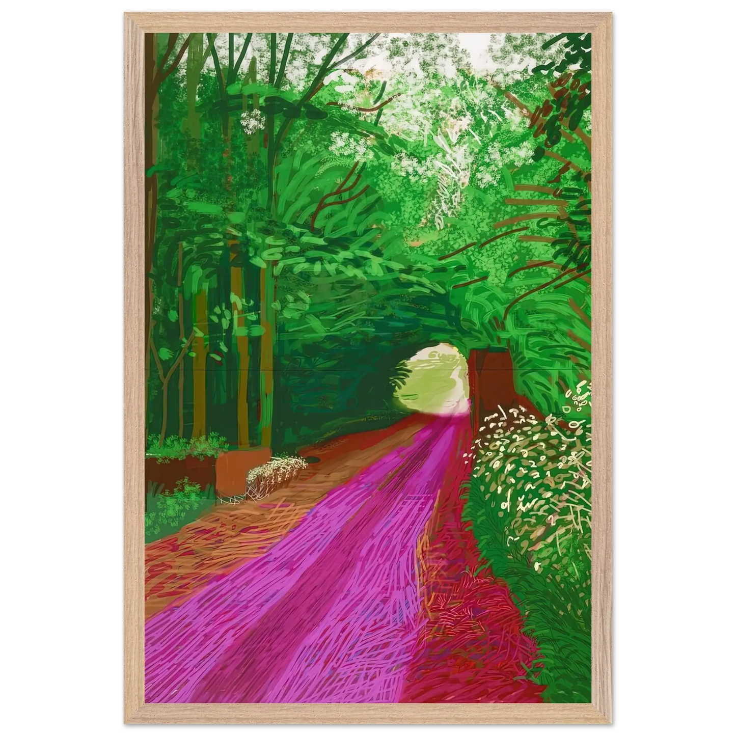 David Hockney - David Hockney Wall art - 27x35 cm / 11x14 inches - Premium Wooden Framed Poster With Fine Art Paper - White frame