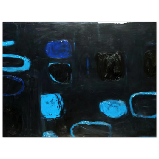 William Scott - Composition with Blue and Black - 1959  75x100 cm / 30x40inches Fine Art Poster