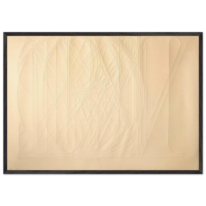 ALPHABET 1969 - Jasper Johns 70x100 cm / 28x40 inches Framed Art Print – Black Wooden Frame