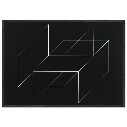 STRUCTURAL CONSTELLATION 1950 0 - Josef Albers 70x100 cm / 28x40 inches Framed Art Print – Black Wooden Frame