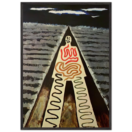 A NIGHT AT SAINT JEAN - Man Ray 70x100 cm / 28x40 inches Framed Art Print – Black Wooden Frame