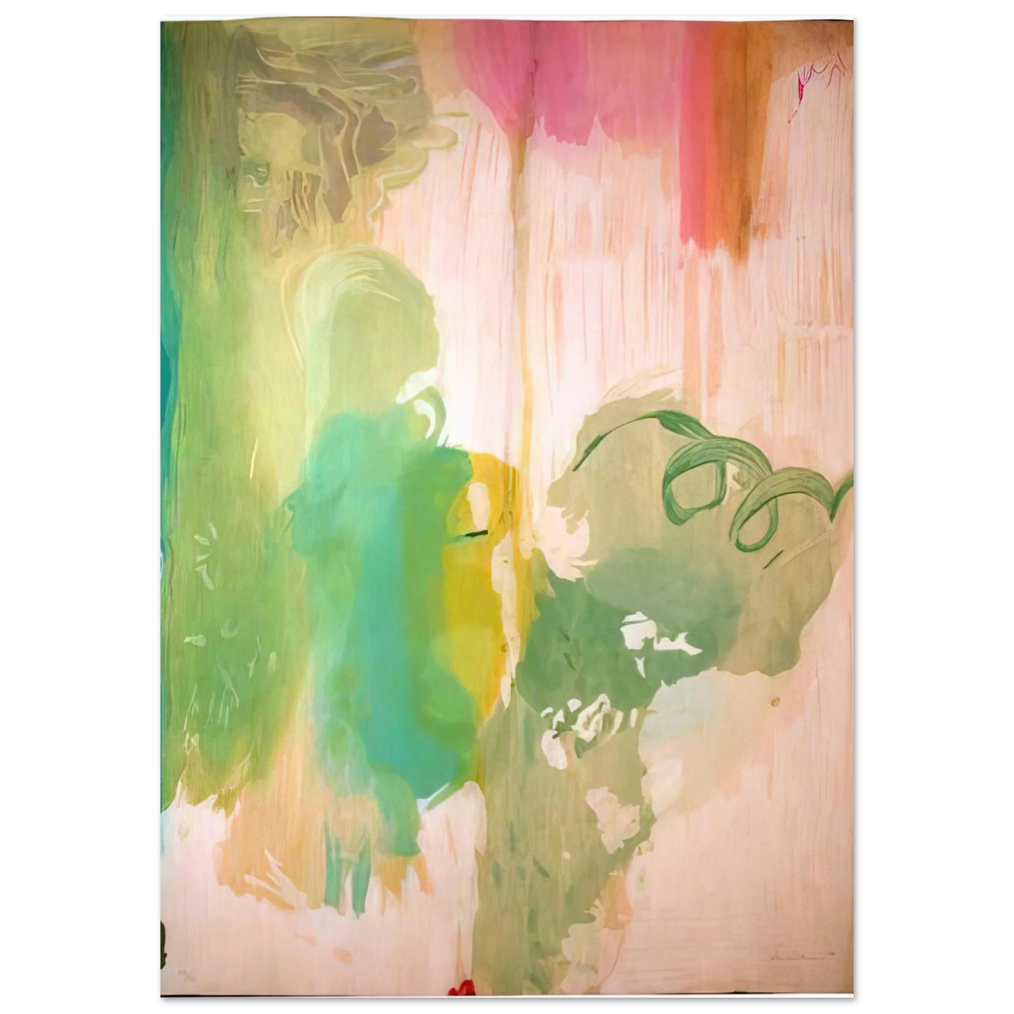 Helen Frankenthaler - Snow Pines - 2004 Wall art - 21x29.7 cm / 8x12" - Premium Wooden Framed Poster With Fine Art Paper-canvas - Wood frame